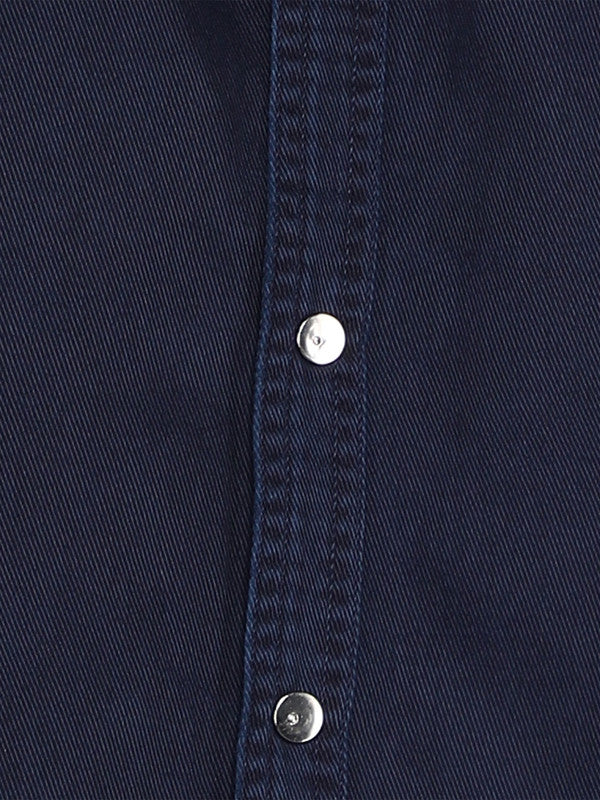 Kuons Avenue Men's Indigo Cotton Twill Casual Shirt