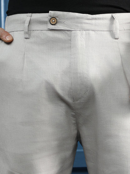 Pleated Slim-Tailored Trousers
