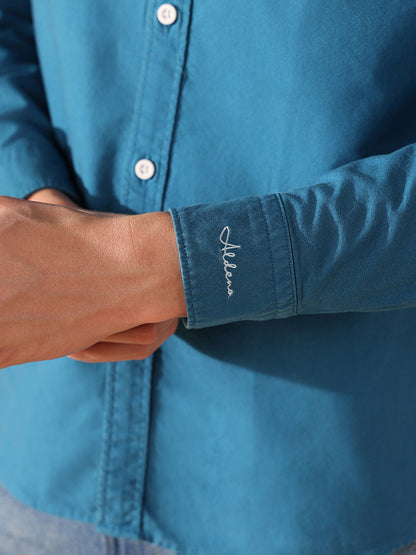 Teal Regular Fit Solid Casual Shirt for Men (BENAR)