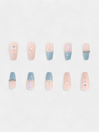 The Celestrial Press-On Nails - Powder Blue