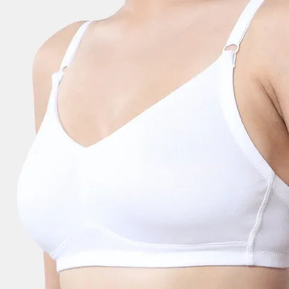 White t shirt bra Envie non wired non padded full coverage seamless bra invisible under clothes daily wear