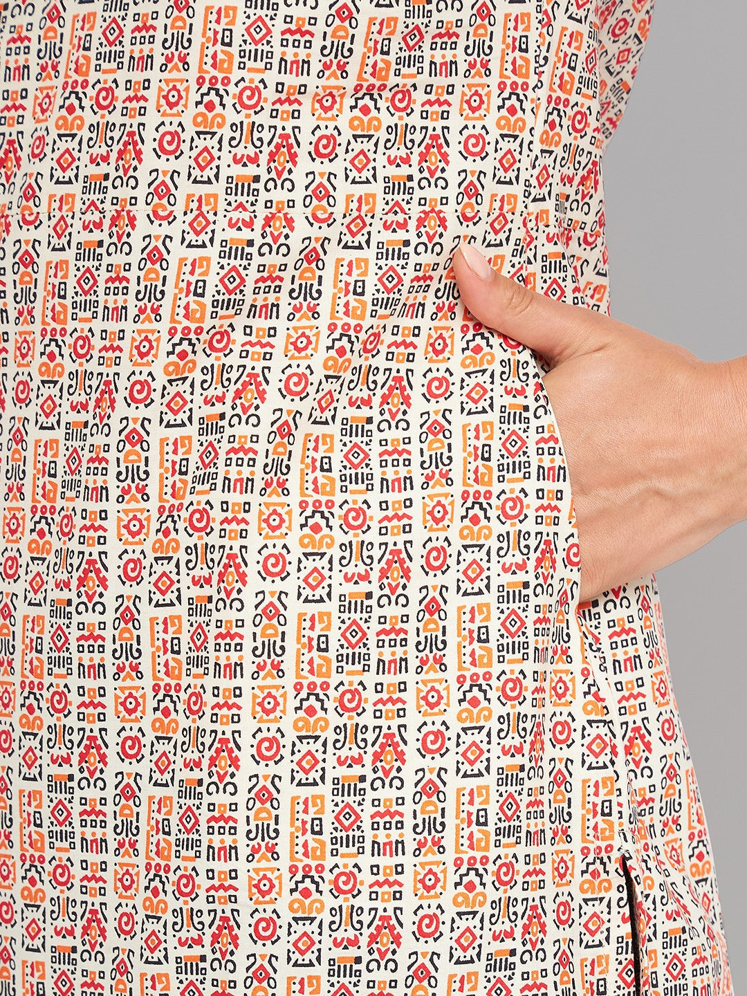 Women Multicolor Printed Straight Kurta Krya
