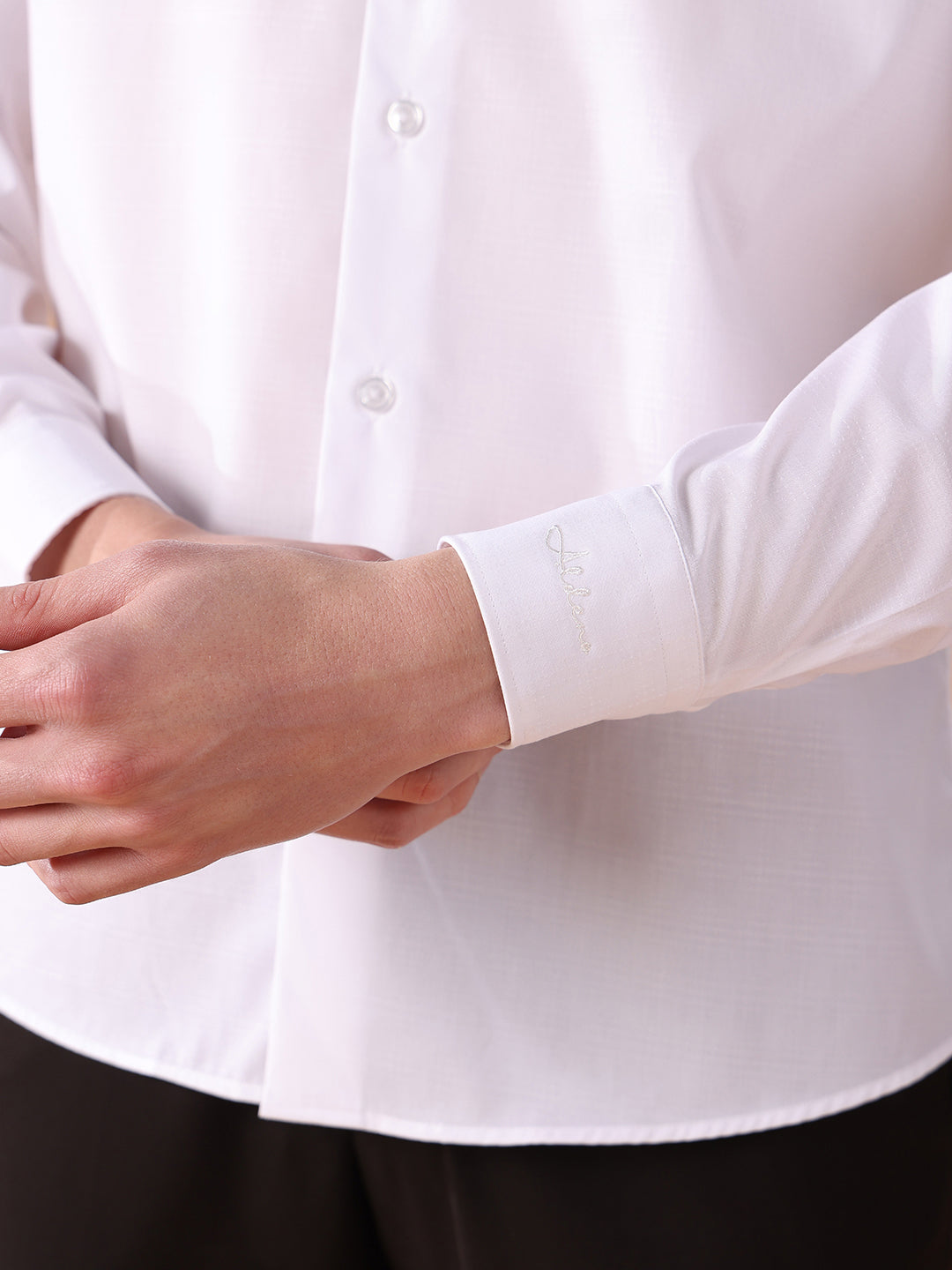 White Regular Fit Checked Formal Shirt for Men (CASSA)