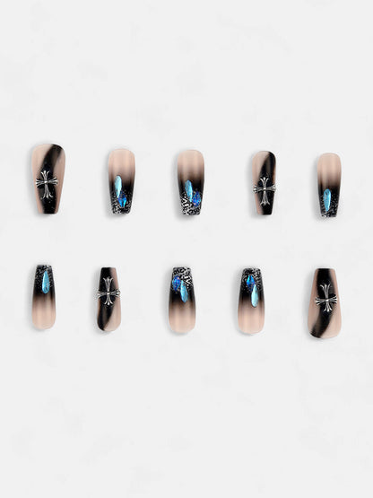 The Moo Press-On Nails - Onyx Black