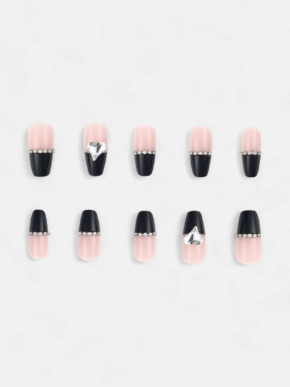 The Block Cuore Press-On Nails - Raven Black