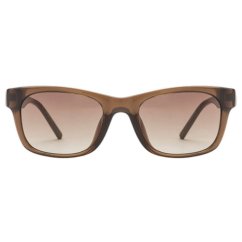 Calvin Klein Brown Transparent Full Rim Square Sunglasses