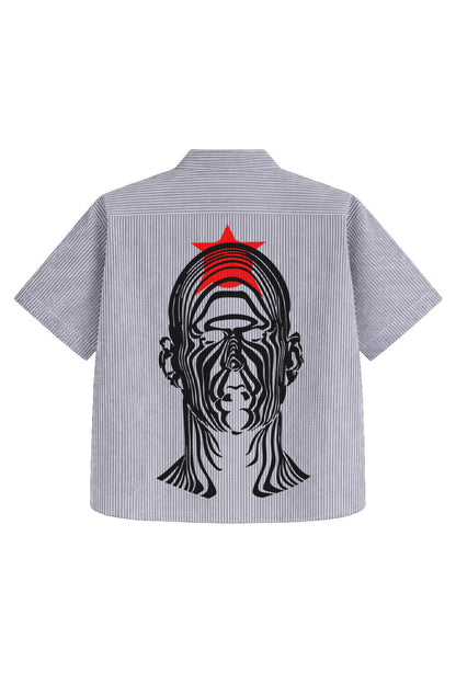Grey Signal Oversized Shirt