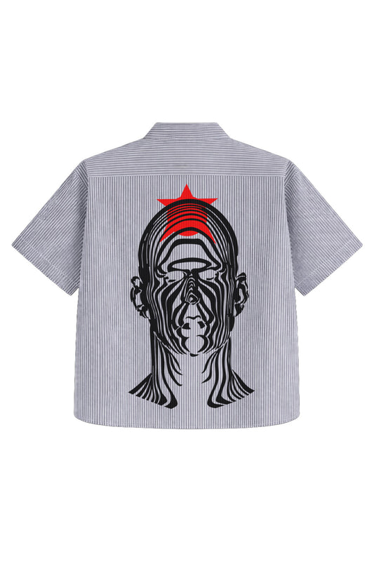 Grey Signal Oversized Shirt