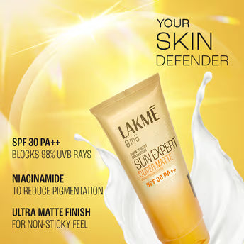 Lakme 9To5 Sun Expert Super Matte SPF 30 PA+++ Sunscreen Lotion