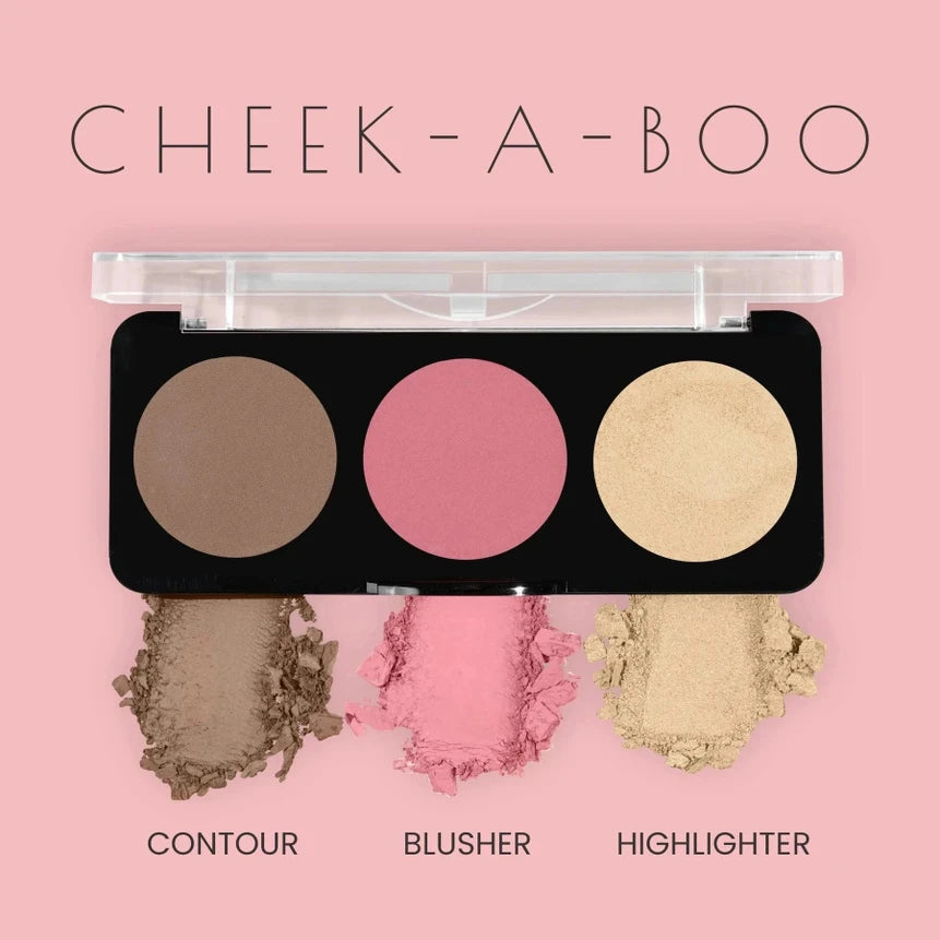 Swiss Beauty Cheek-A-Boo 3-In-1 Blusher, Contour & Highlighter