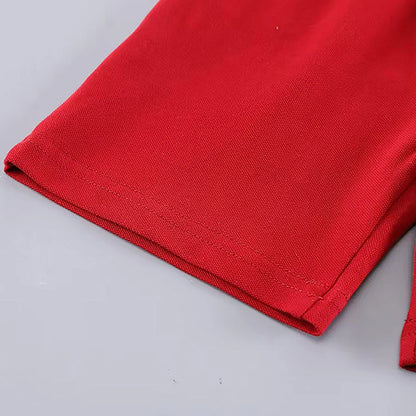 Red French Fries Themed 2 Pcs Shorts Set For Toddlers And Kids