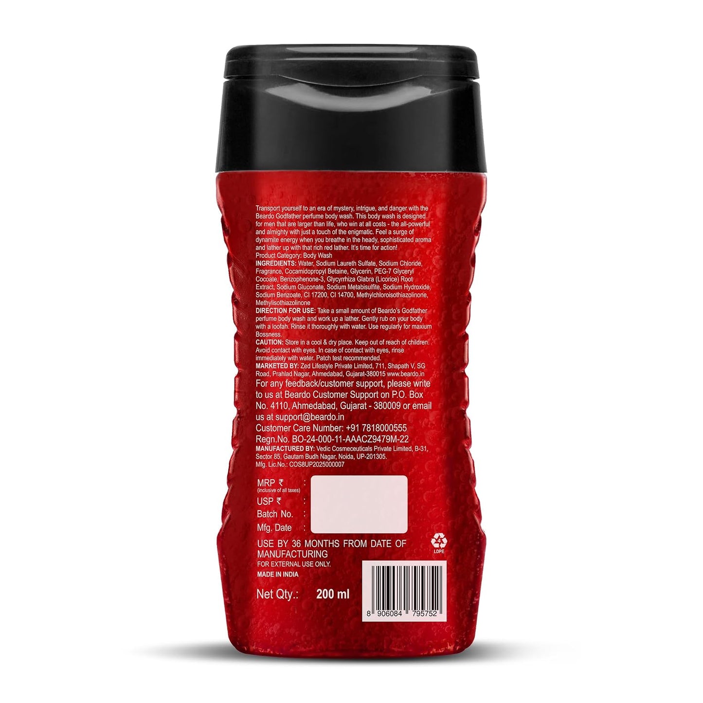 Beardo Godfather Body Wash 200 ml