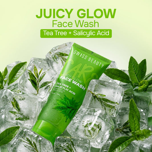 SWISS BEAUTY JUICY GLOW FACE WASH TEA TREE+SALICYLIC ACID
