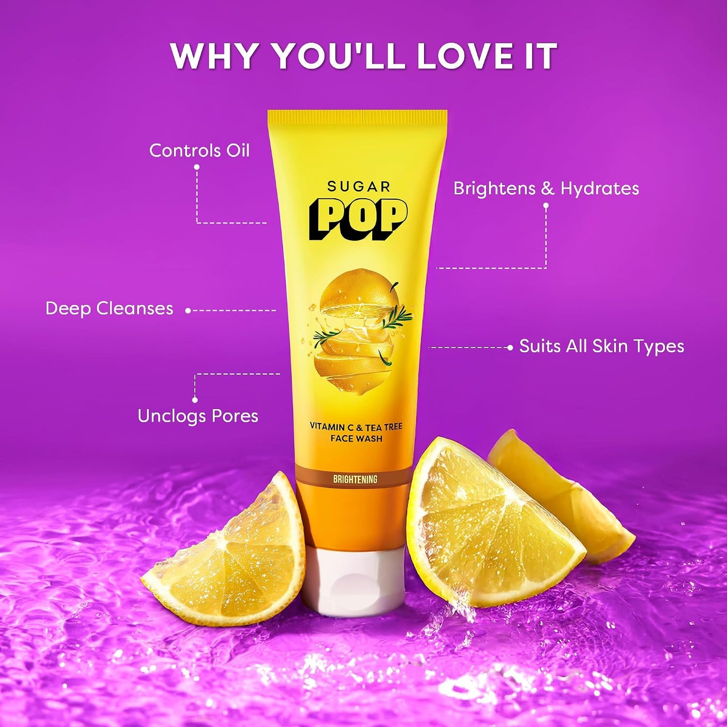 Sugar Pop Vitamin C & Tea Tree Face Wash 80 MILLI_LITRE