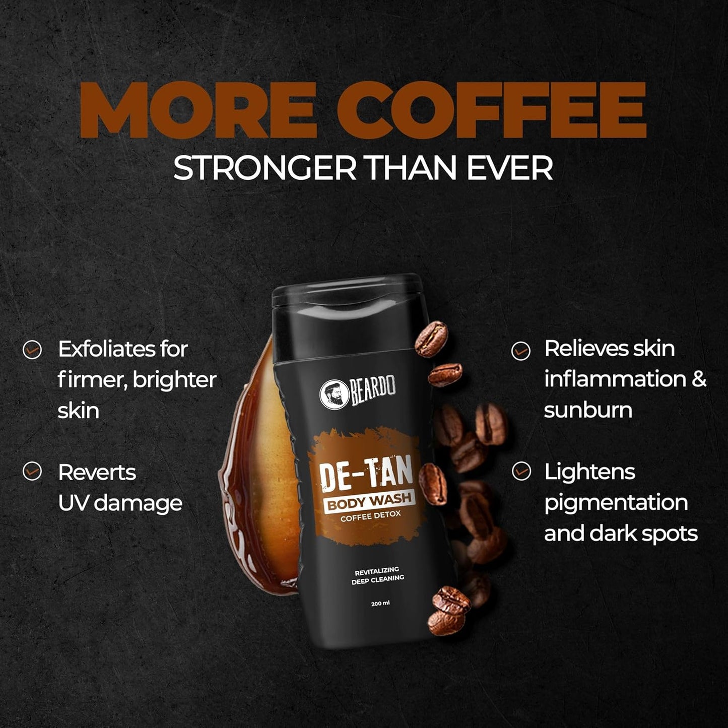 Beardo De-Tan Coffee Detox Body Wash 200 ml