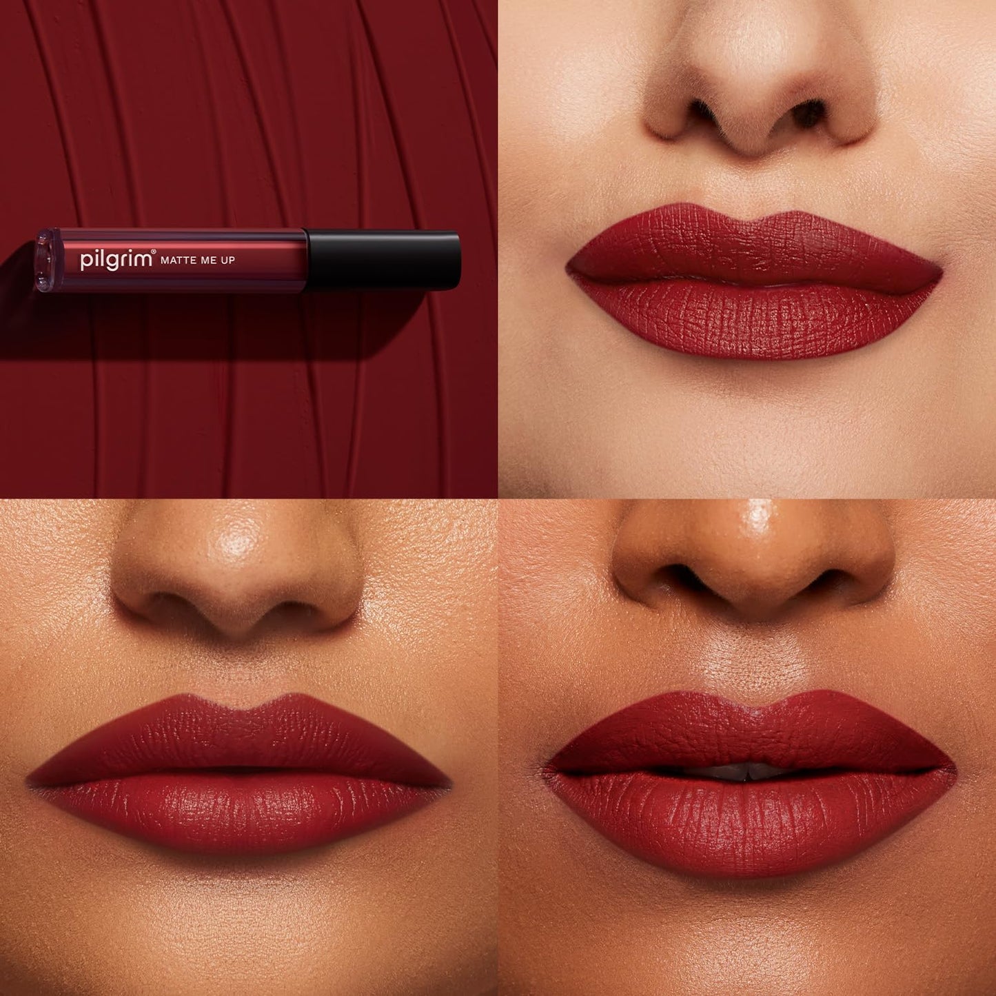 Pilgrim Matte Me Up Liquid Lipstick Ruby Fling - 19 3 MILLI_LITRE