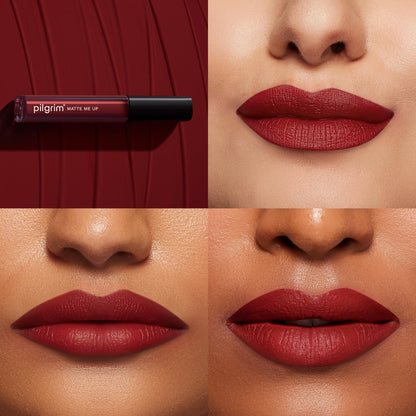 Pilgrim Matte Me Up Liquid Lipstick Ruby Fling - 19 3 MILLI_LITRE
