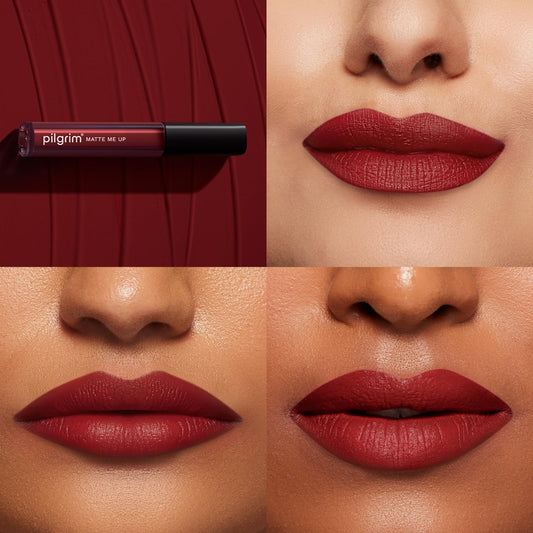 Pilgrim Matte Me Up Liquid Lipstick Ruby Fling - 19 3 MILLI_LITRE