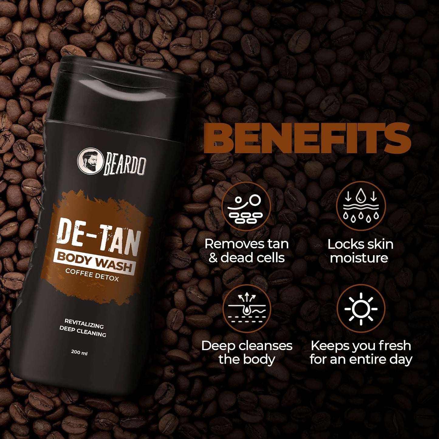 Beardo De-Tan Coffee Detox Body Wash 200 ml