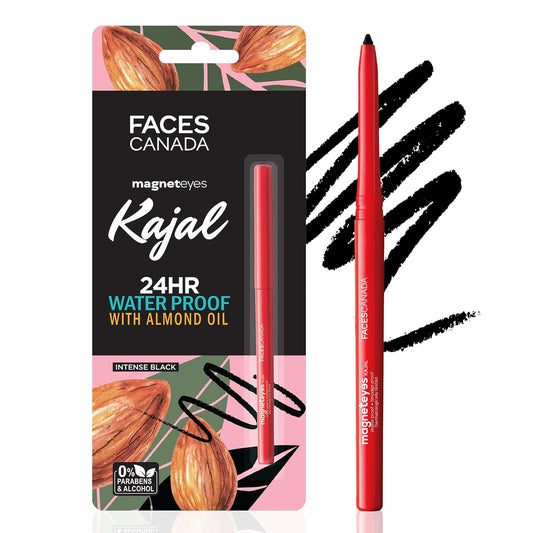 Faces Canada Magnet eyes Kajal | 24Hr Long Stay, Smudge & Water Resistant, Fade Proof Black 0.35 g