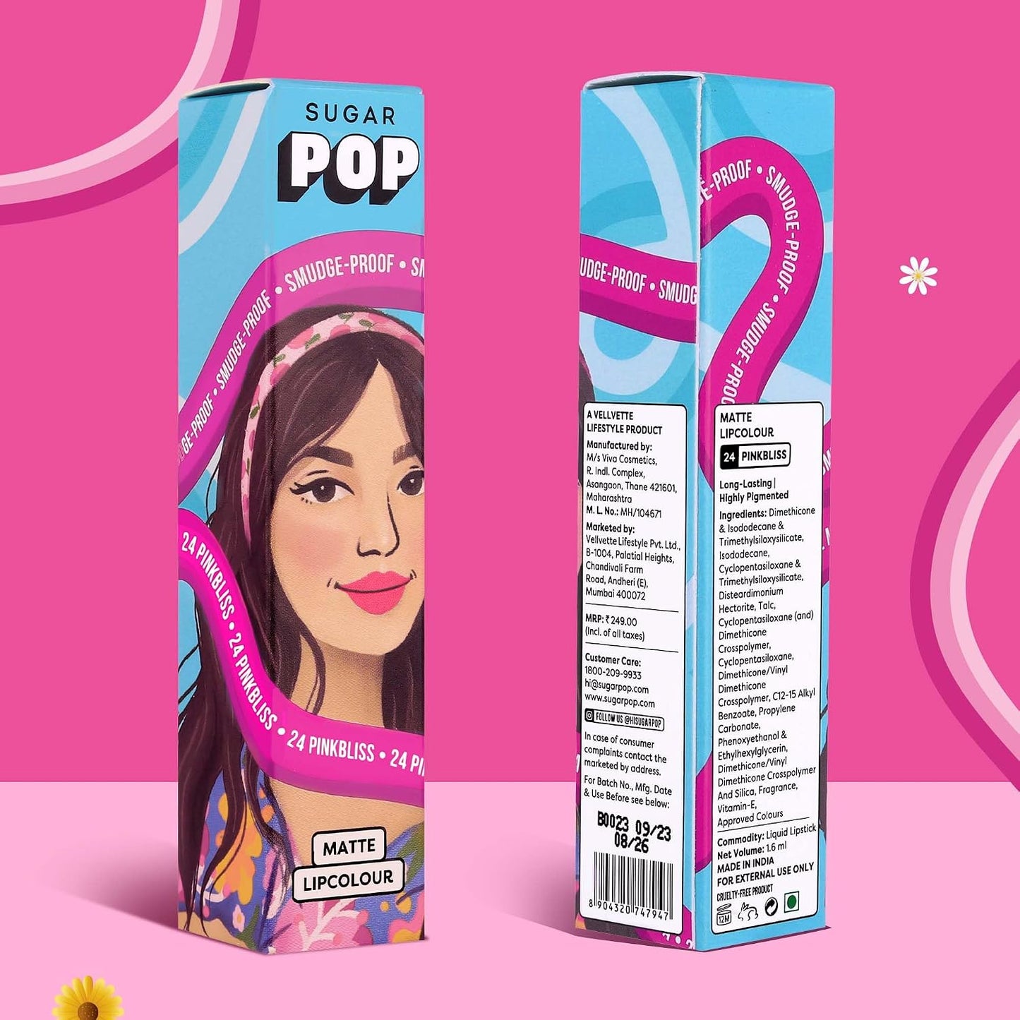 Sugar Pop Matte Lipcolour - 24 Pinkbliss 1.601 MILLI_LITRE