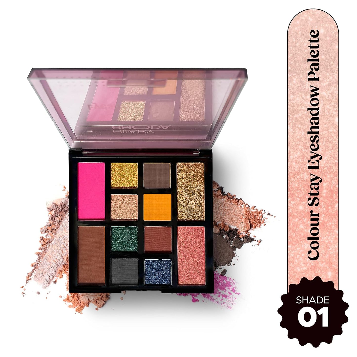 Hilary Rhoda 12 Eyeshadow Palette Hr-K010 01 (Multicolor) Matte & Shimmery Finish 20 GRAM