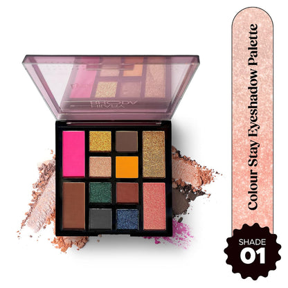 Hilary Rhoda 12 Eyeshadow Palette Hr-K010 01 (Multicolor) Matte & Shimmery Finish 20 GRAM