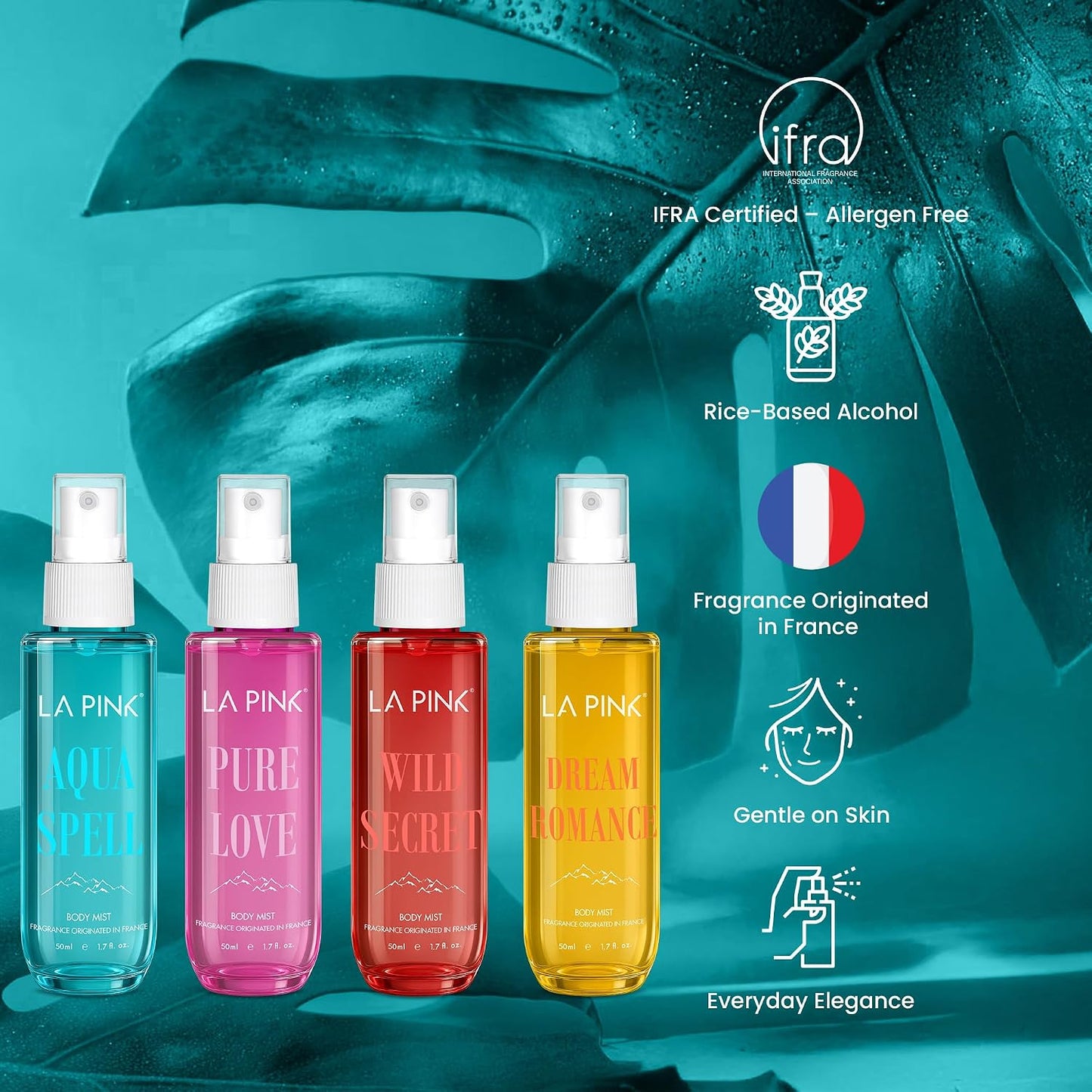 LA Pink Body Mist GIFT SET 4PCSx50 ml