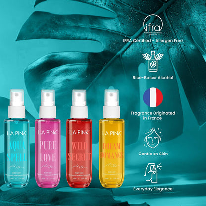 LA Pink Body Mist GIFT SET 4PCSx50 ml