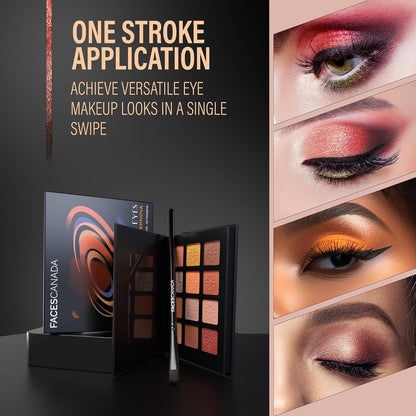 Faces Canada Starry Eyes Eye Shadow Palette Long Lasting & Highly Pigmented 16 g
