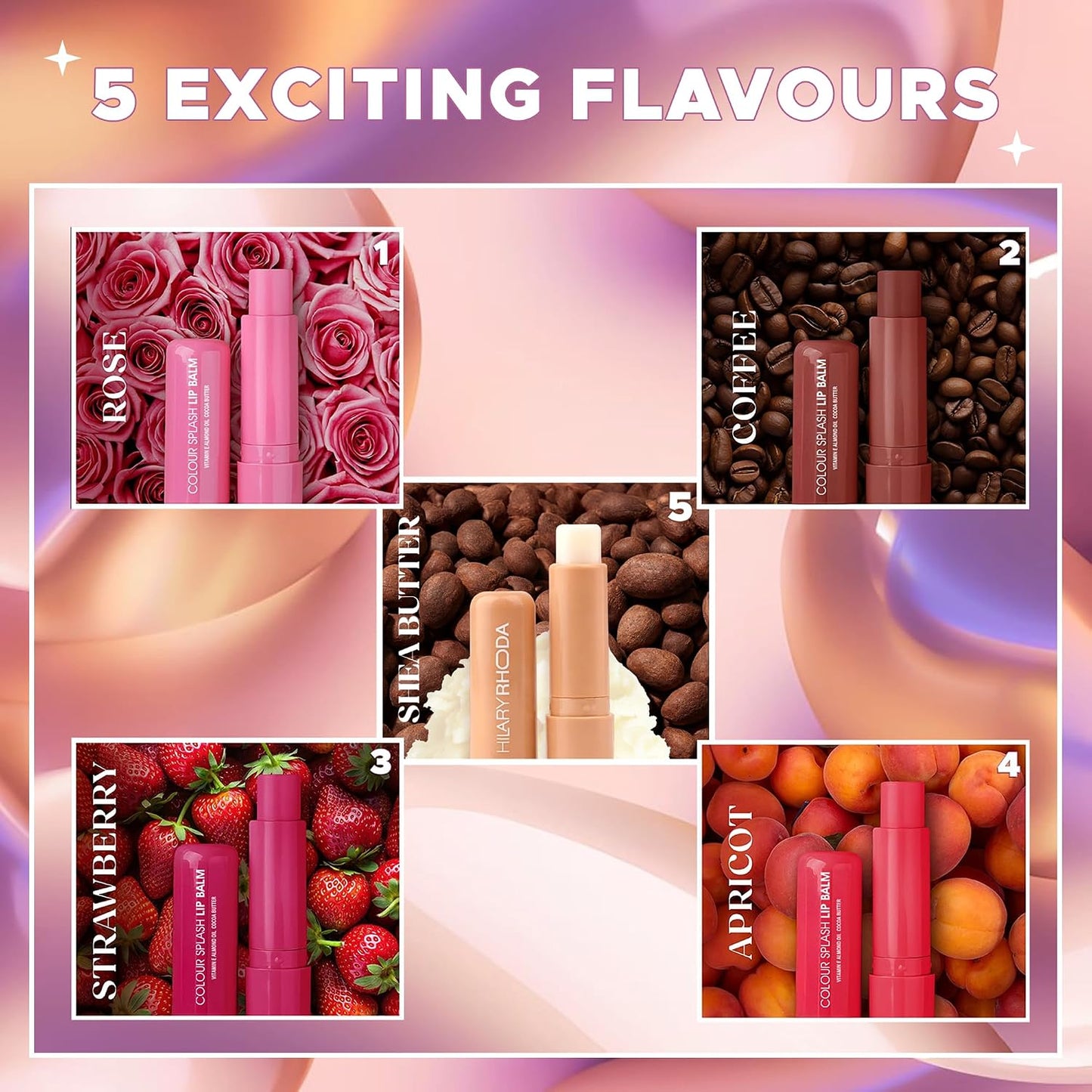 HILARY RHODA Colour Splash Lip Balm - Shea Butter 3 GRAM