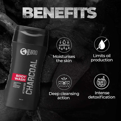 Beardo Men Activated Charcoal Body Wash 200 ml
