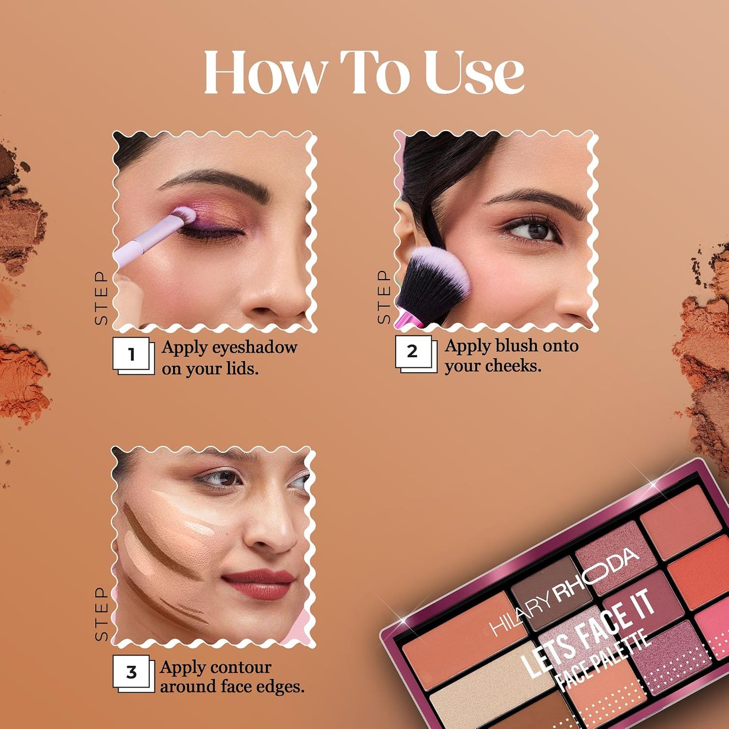 HILARY RHODA Let's Face It Face Palette - 02 Sun Downer 23.4 GRAM
