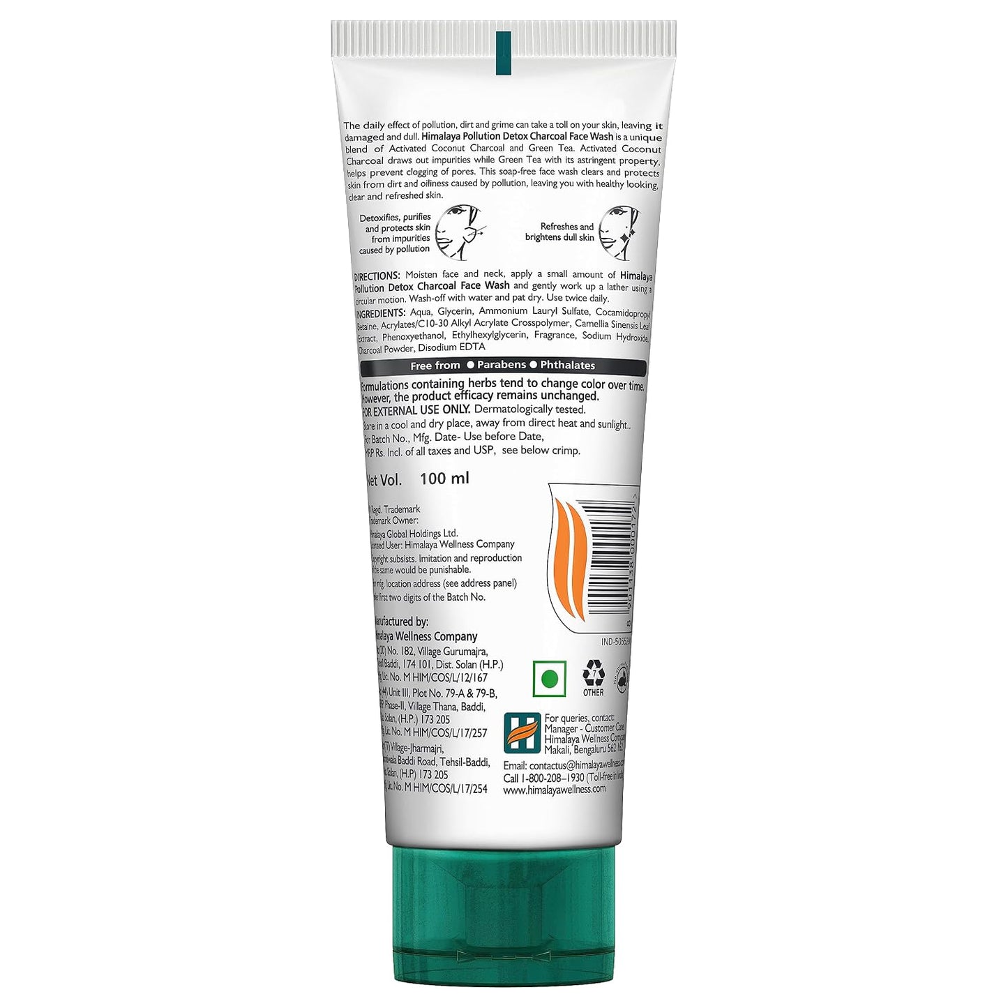 Himalaya Pollution Detox Charcoal Face Wash 100 ml