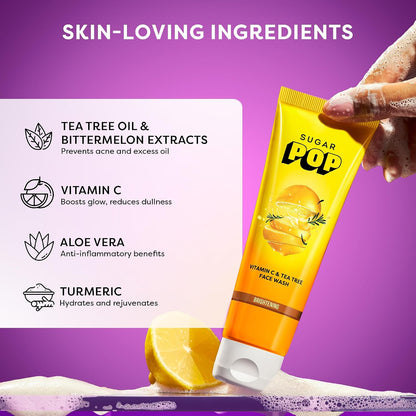 Sugar Pop Vitamin C & Tea Tree Face Wash 80 MILLI_LITRE