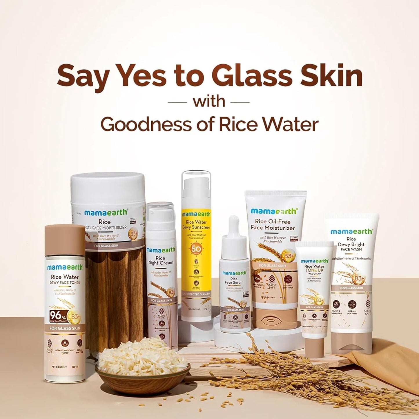 Mamaearth Rice Water & Niacinamide For Glass Skin Face Wash 100 ml
