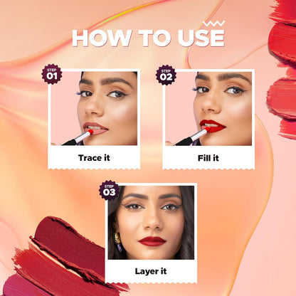 HILARY RHODA PRO MATTE NON -TRANSFER LIPSTICK 6ROSE PETAL