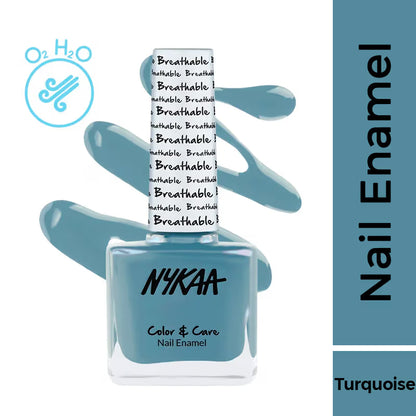 Nykaa Breathable Nail Enamel - Minty Fresh - 329 Torquoise 9 MILLI_LITRE