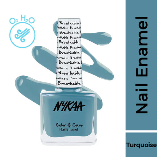 Nykaa Breathable Nail Enamel - Minty Fresh - 329 Torquoise 9 MILLI_LITRE
