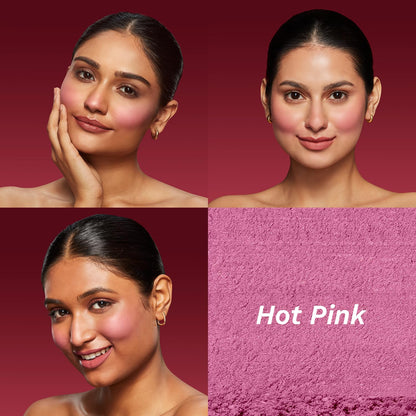 Pilgrim 2-In-1 Blush Duo Flamenco Pink-01, Richly Pigmented,Ultra Matte, Blendable Pink-01 9 GRAM