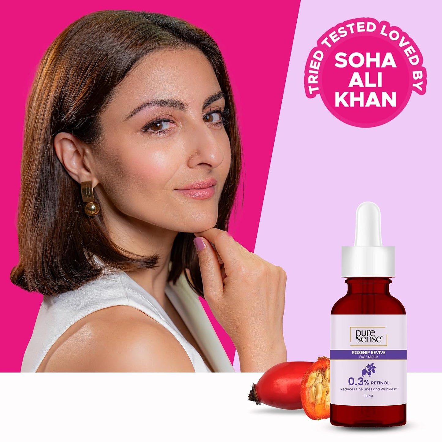 pure sense 0.3% RETINOL Rosehip & Papaya Face serum 10 ml