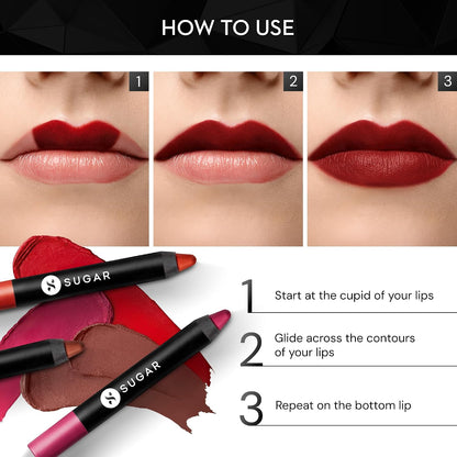 Sugar Cosmetics Matte As Hell Crayon Lipstick 24 Rachel Berry 2.799999952 GRAM