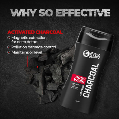 Beardo Men Activated Charcoal Body Wash 200 ml