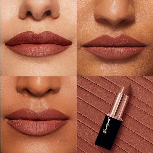 Pilgrim Matte Bullet Lipstick Intense Colour Transferproof & Smudgeproof Nude Kiss-31 4.2 GRAM