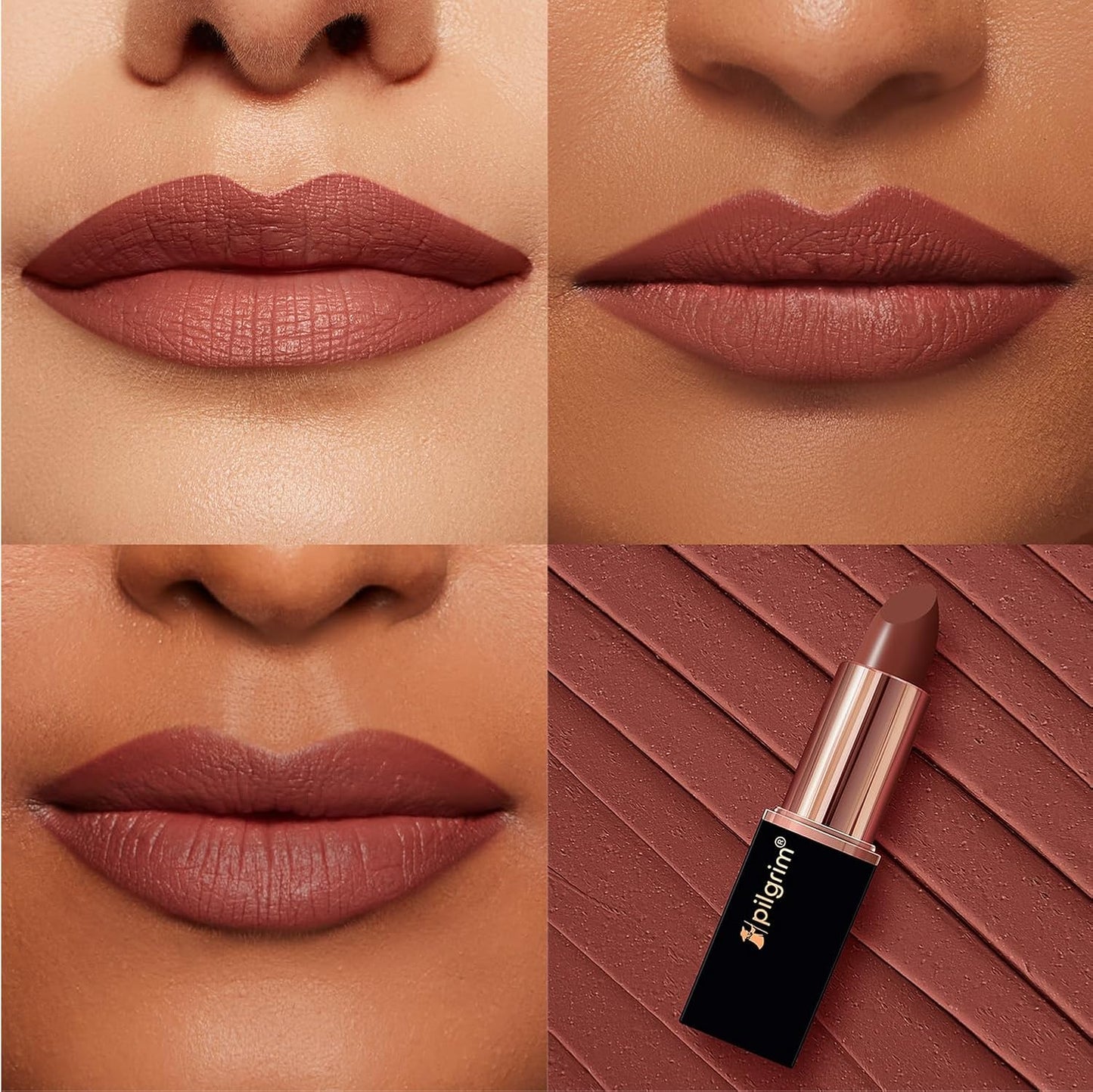 Pilgrim Matte Bullet Lipstick Intense Colour Transferproof & Smudgeproof Mocha Bliss-04 Bliss-04 4.2 GRAM