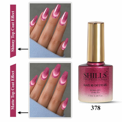 SHILLS PROFESSIONAL GLAZE 9D CAT EYE GEL POLISH - 378