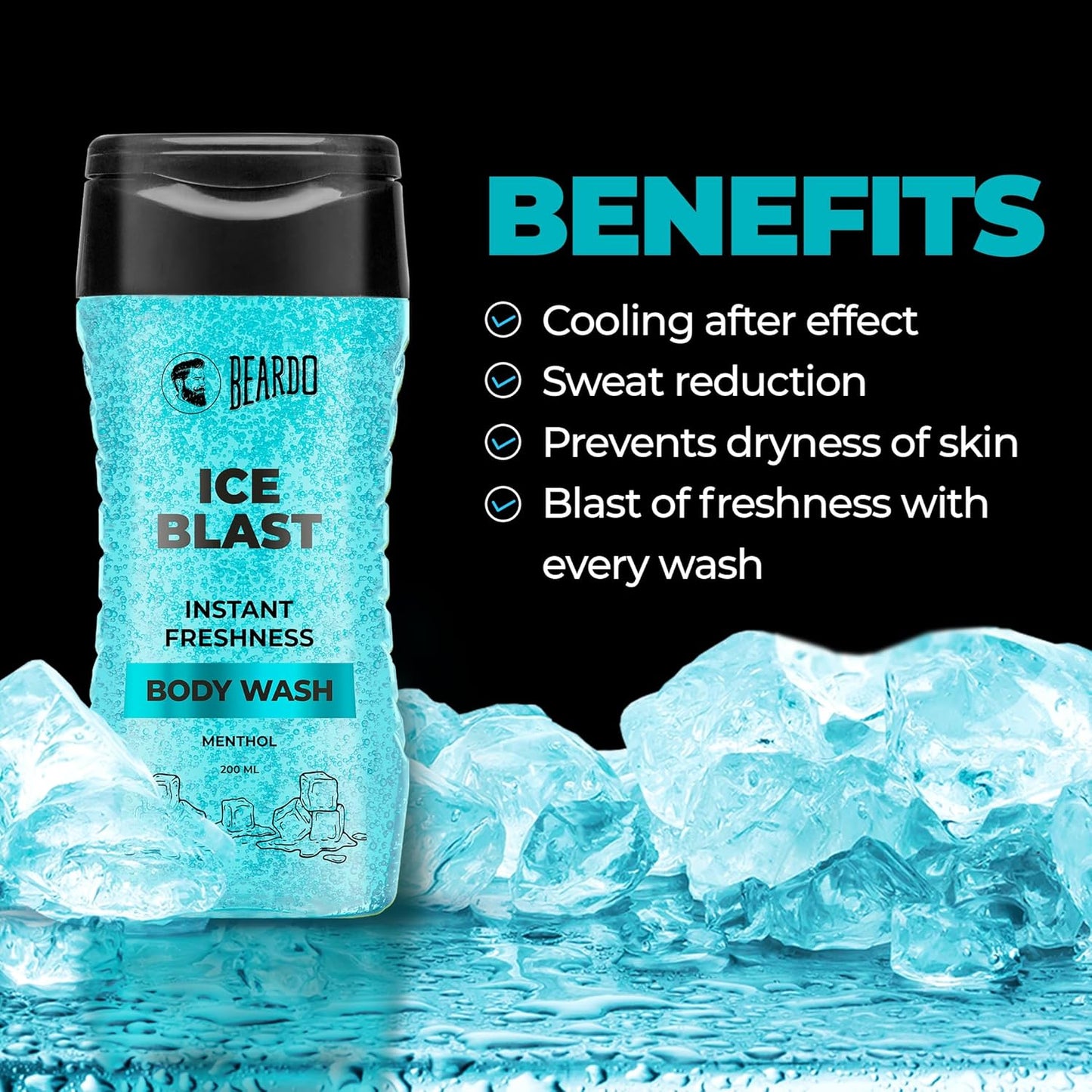 Beardo Ice Blast Instant Freshness Body Wash 200 ml