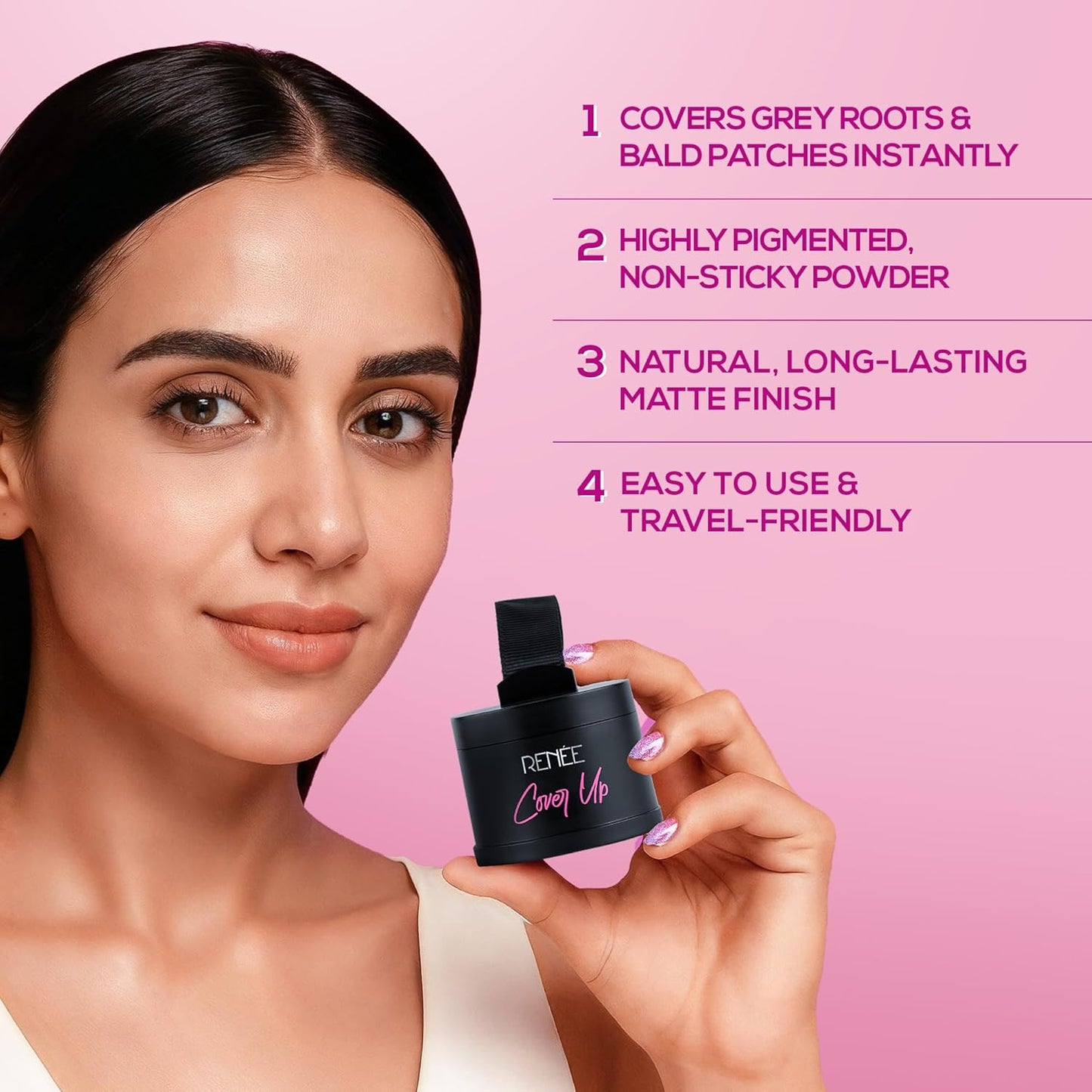 Renee Cover-Up Hair Powder Helps Cover Grey Roots & Bald Spots Instantly Pigmented 4 g
