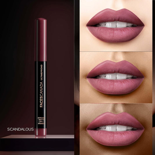 Faces Canada Ultime Pro Hd Intense Matte Lips + Primer -Paparazzi No7 1.4 gm