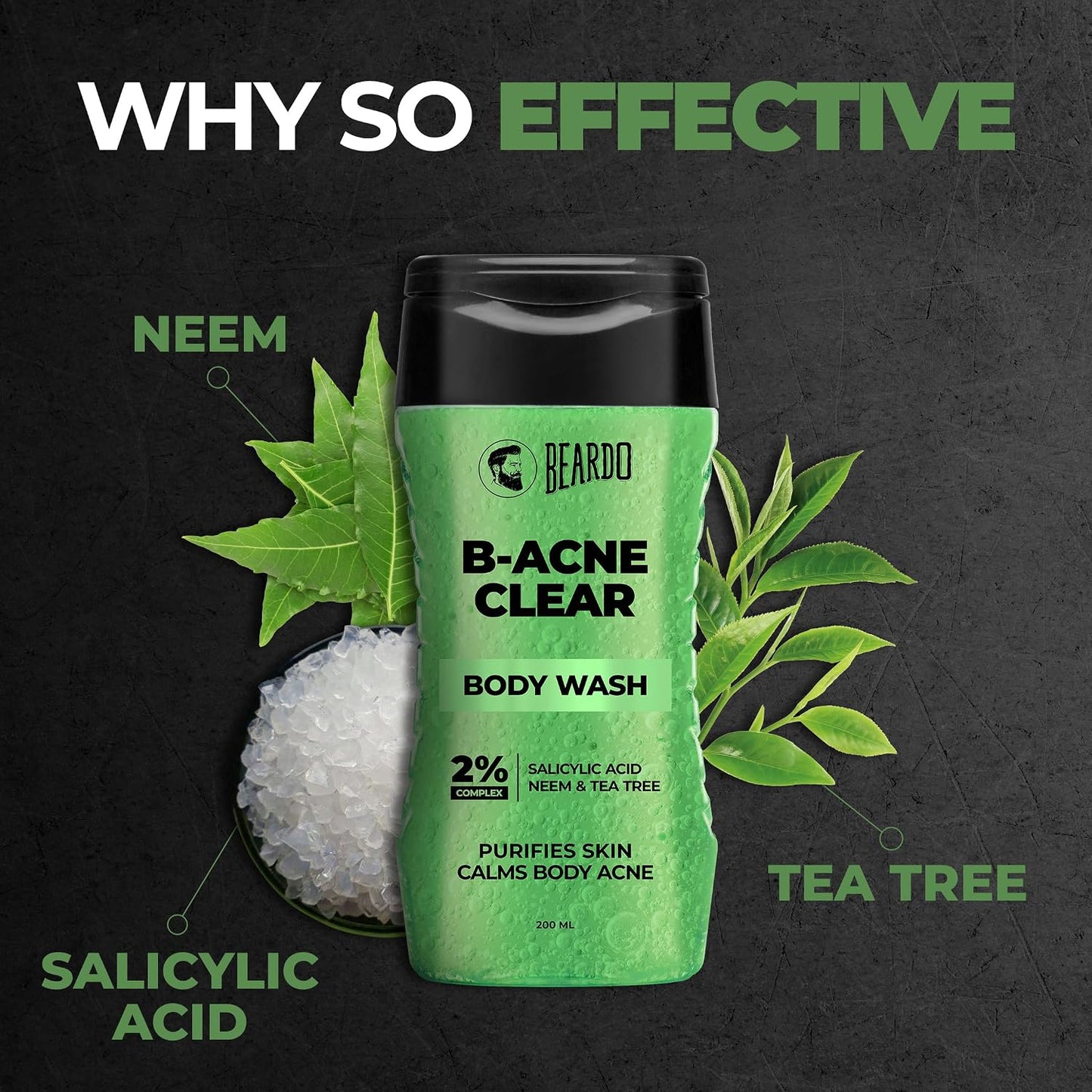 Beardo B- Acne Clear Body Wash 200 ml